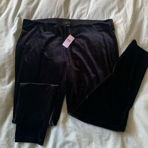 Black velvet Leggings